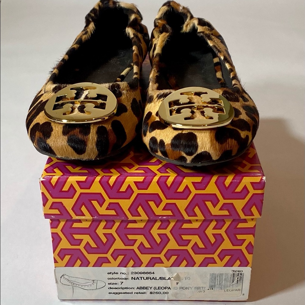 Tory Burch Leopard Ballet Flats. Size 7. New!